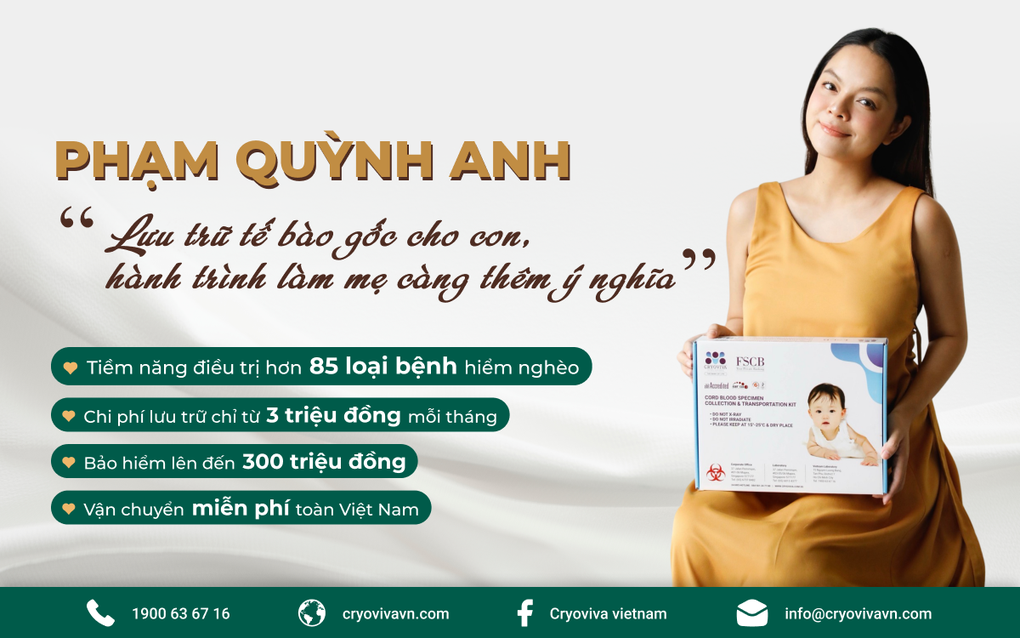 Phạm Quỳnh Anh lưu trữ tế bào gốc cho con - hành trình làm mẹ thêm trọn vẹn - 3 Phạm Quỳnh Anh lưu trữ tế bào gốc cho con - hành trình làm mẹ thêm trọn vẹn - 3