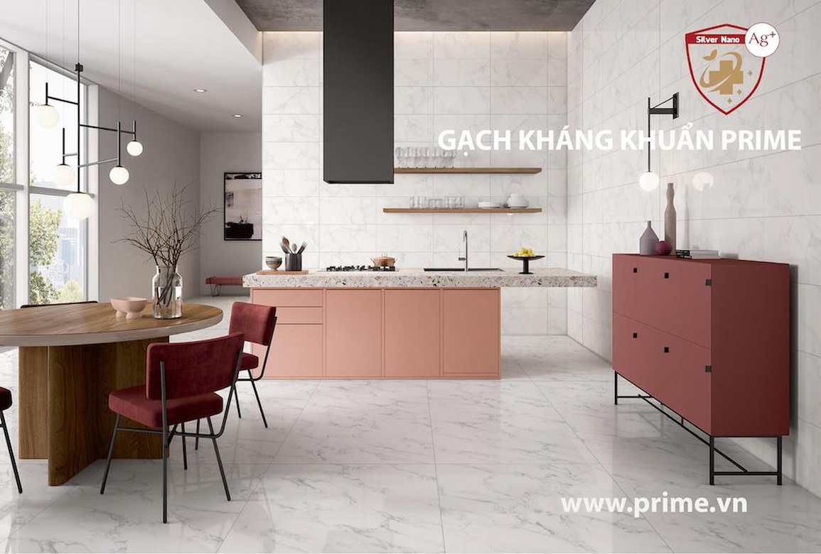 Ứng dụng gạch cho bếp sạch đẹp và vệ sinh - 1 Ứng dụng gạch cho bếp sạch đẹp và vệ sinh - 1