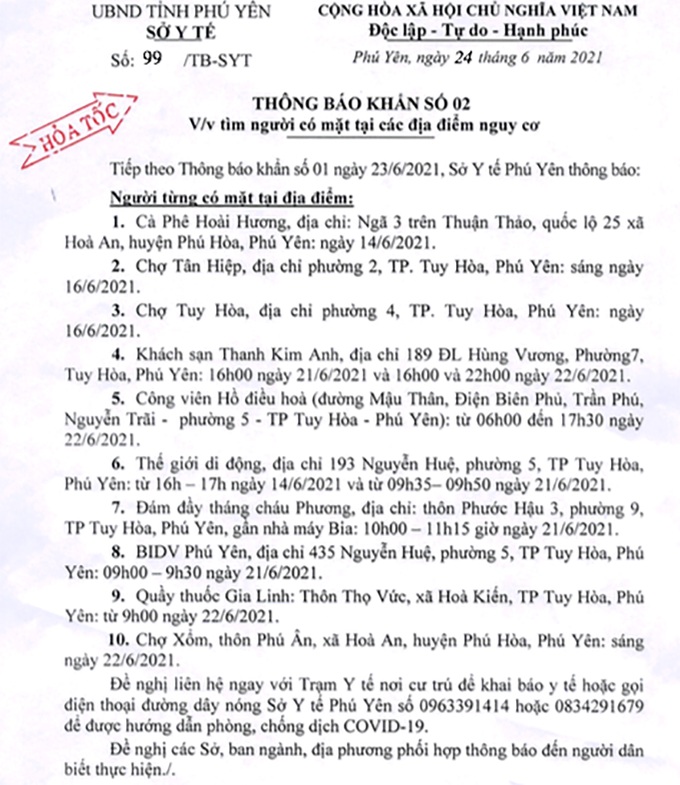 Thực hiện giãn cách từ 15 giờ ngày 24/6 tại Thành phố Tuy Hòa tỉnh Phú Yên - Ảnh 1.