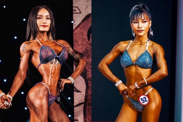 Cặp song sinh Gia Lai đam mê tập tạ, giành nhiều huy chương vàng thể hình