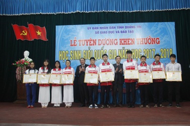 Quảng Trị tuyên dương các học sinh đạt giải Quốc gia 2018