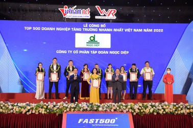 Tập đoàn Ngọc Diệp tiếp tục vào Top 500 Doanh nghiệp tăng trưởng nhanh nhất 2022