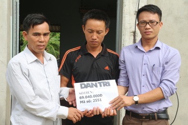 Trao hơn 69 triệu đồng tới bé Nguyễn Hải Dương