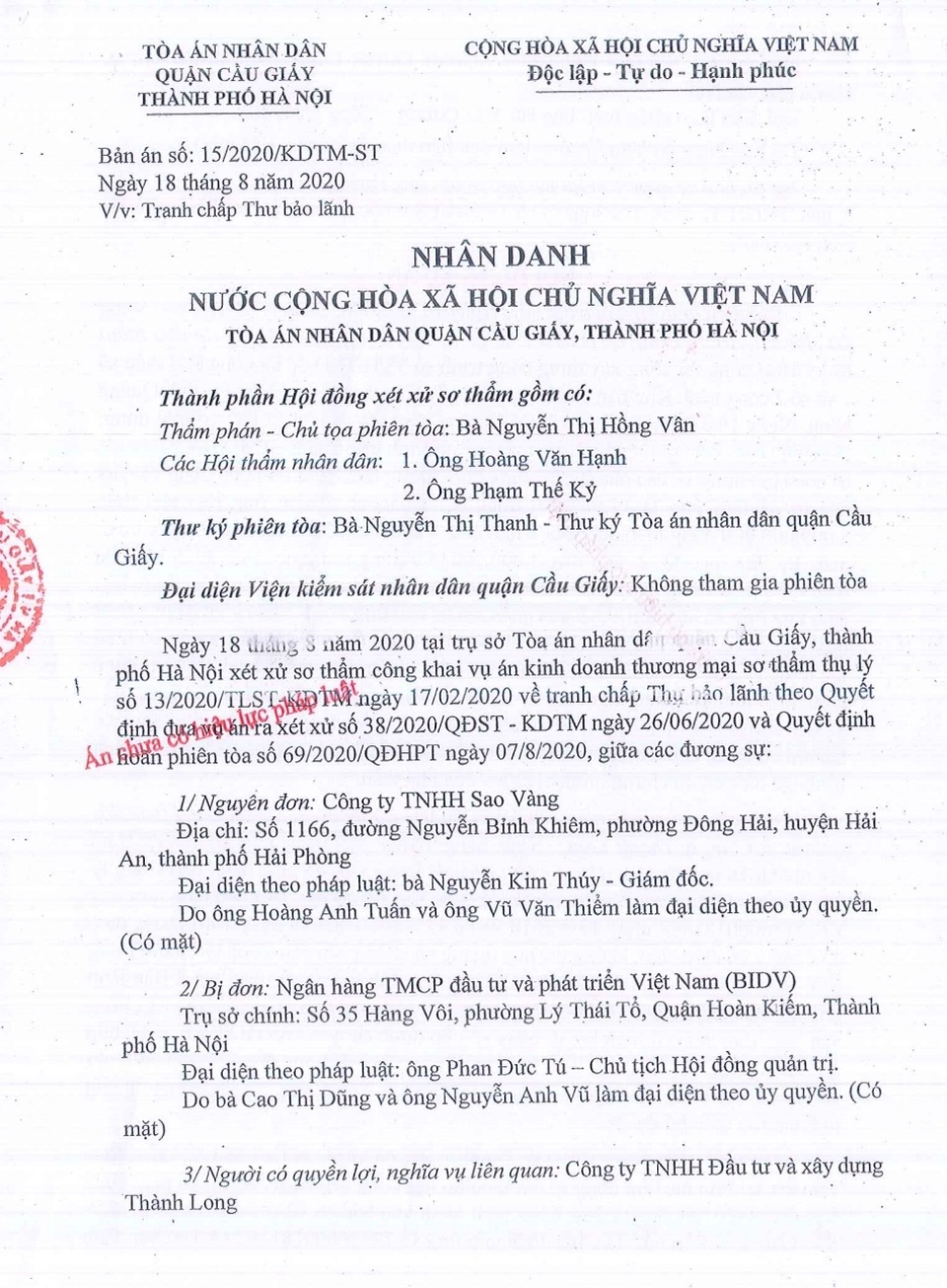 Tại sao Toà tuyên Ngân hàng BIDV thua kiện, phải trả hơn 9,5 tỷ đồng? - 1 Tại sao Toà tuyên Ngân hàng BIDV thua kiện, phải trả hơn 9,5 tỷ đồng? - 1