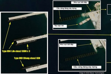 Trung Quốc bị nghi mở rộng căn cứ tàu ngầm gần Biển Đông