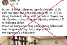 Phao tin "TP Vinh thực hiện Chỉ thị 16+", nhiều người bị phạt