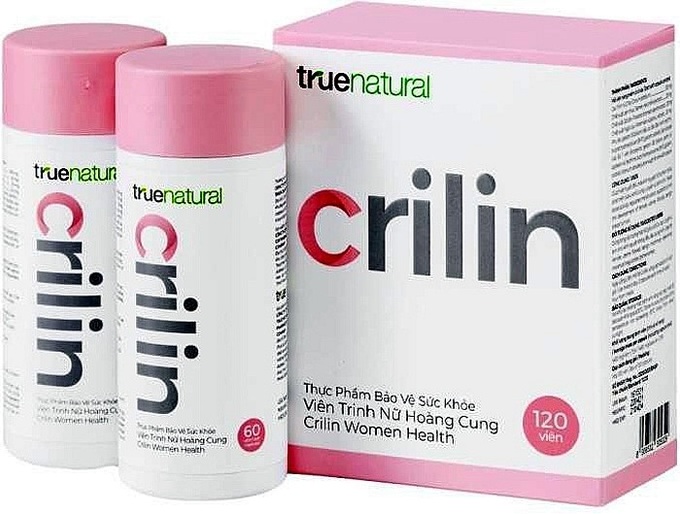 Thực phẩm bảo vệ sức khỏe Viên Trinh Nữ Hoàng Cung Crilin Women Health (Ảnh: Cục An toàn thực phẩm).