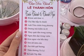 Đám cưới ở Yên Bái đãi món "sơn nữ ném còn" và tờ thực đơn lạ gây sốt mạng lưới