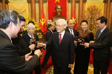 Tổng Bí thư, Chủ tịch nước Nguyễn Phú Trọng chúc Tết lãnh đạo Đảng, Nhà nước