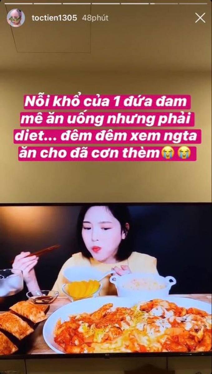 Nỗi khổ chỉ hội ăn kiêng như Tóc Tiên và Diệu Nhi mới hiểu: Xem mukbang thì mới bớt cơn thèm, nuốt mới trôi - Ảnh 3. Nỗi khổ chỉ hội ăn kiêng như Tóc Tiên và Diệu Nhi mới hiểu: Xem mukbang thì mới bớt cơn thèm, nuốt mới trôi - Ảnh 3.