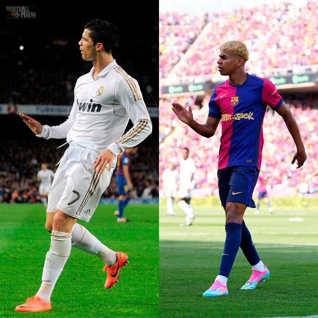 Lamine Yamal gây sốt khi ăn mừng chế giễu C.Ronaldo và Mbappe - 2 Lamine Yamal gây sốt khi ăn mừng chế giễu C.Ronaldo và Mbappe - 2