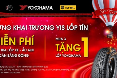 Yokohama tưng bừng khuyến mãi nhân dịp khai trương Cửa hàng kiểu mẫu YIS Lốp Tín