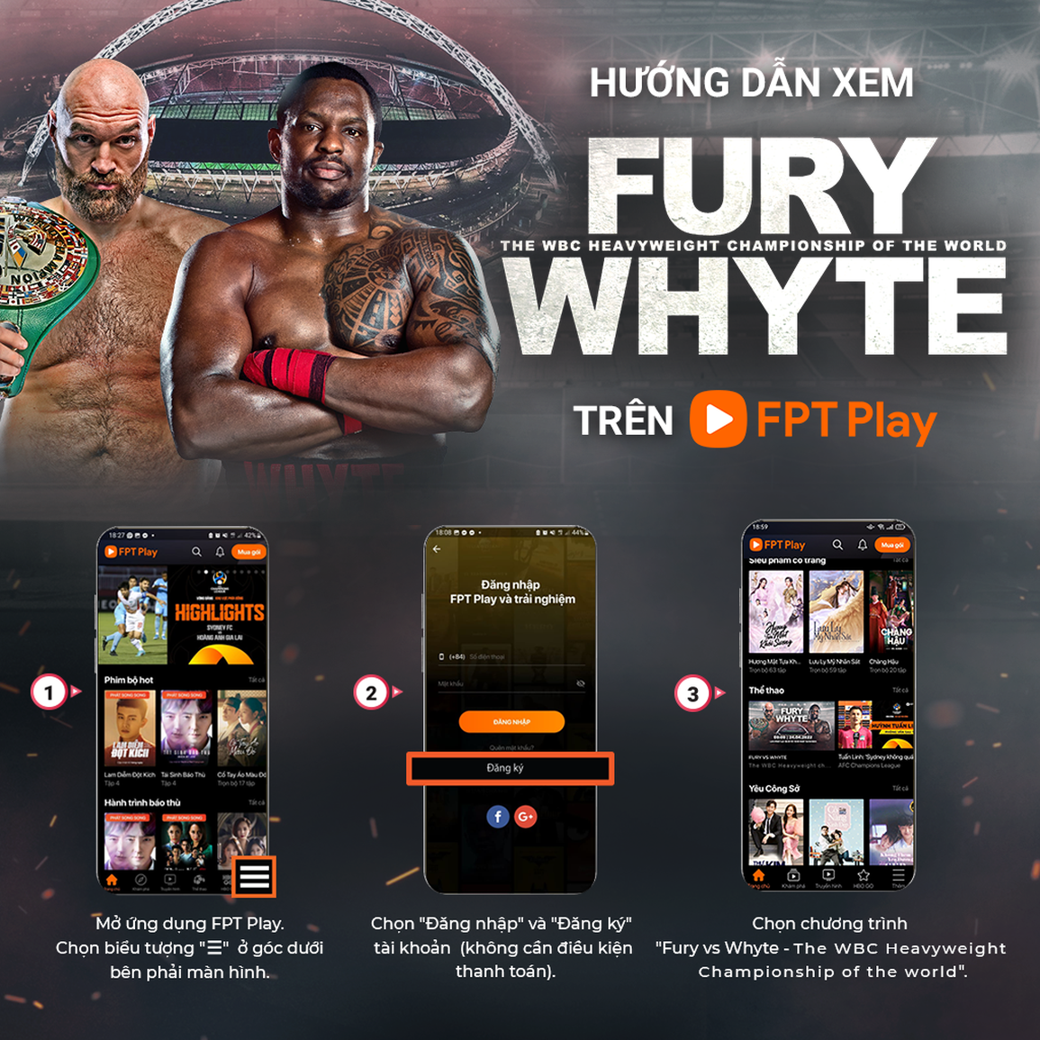 Xem trực tiếp trận đối đầu giữa Tyson Fury và Dillian Whyte trên FPT Play - 4 Xem trực tiếp trận đối đầu giữa Tyson Fury và Dillian Whyte trên FPT Play - 4