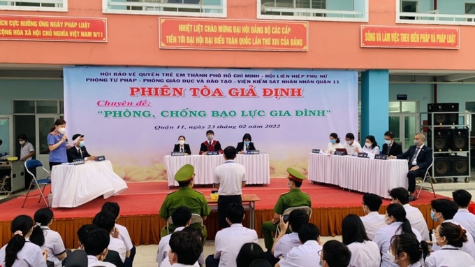 Phiên tòa giả định về Phòng, chống bạo lực gia đình