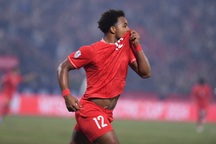 Khoảnh khắc Xuân Son ăn mừng được vinh danh ở Cúp Chiến thắng 2024