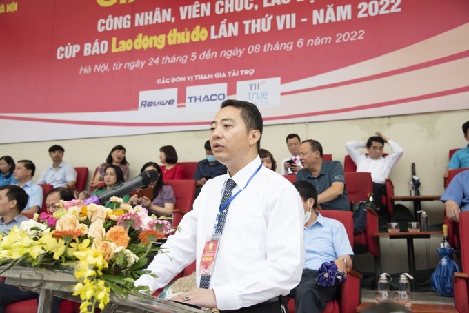 Ông Nguyễn Văn Bình, Phó Tổng Biên tập báo Lao động Thủ đô, Phó Trưởng Ban Tổ chức thường trực Giải phát biểu khai mạc