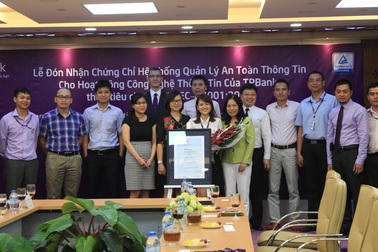 Nhà băng Việt đạt chứng nhận ISO/IEC an toàn bảo mật thông tin