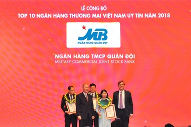 MB thăng hạng trong TOP 10 Ngân hàng thương mại Việt Nam uy tín năm 2018