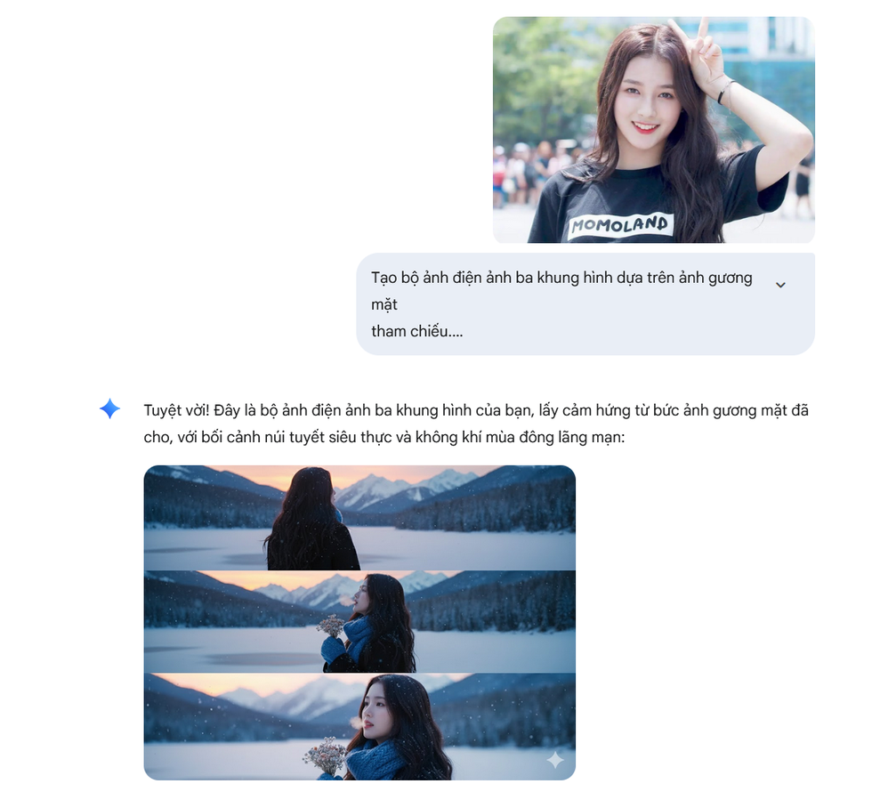 Instrucțiuni pentru utilizarea inteligenței artificiale pentru a crea fotografii urmând trendul „zăpadă” care face furori printre internauți - 4 Hướng dẫn dùng AI tạo ảnh theo trào lưu “mưa tuyết” đang gây sốt dân mạng - 4