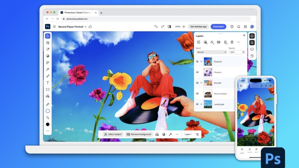 Người dùng iPhone và Android có thể sử dụng Photoshop miễn phí - 1 Người dùng iPhone và Android có thể sử dụng Photoshop miễn phí - 1
