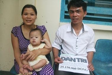 Hơn 25 triệu đồng đến với cháu bé 1 tuổi bệnh đao và tim