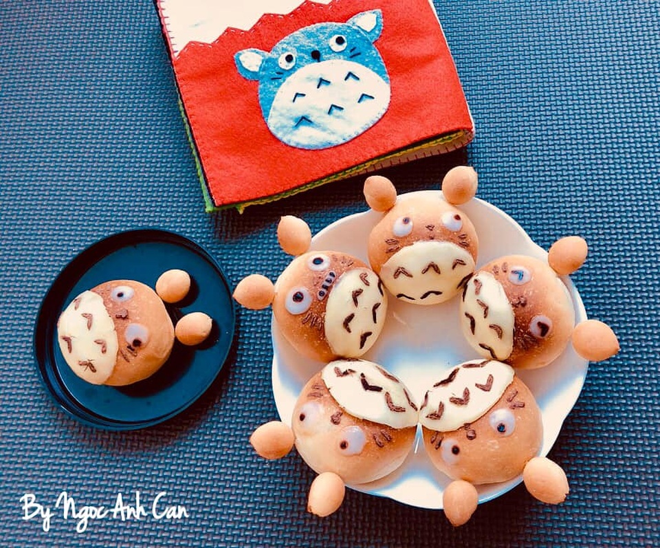 Biến tấu công thức làm bánh mì thành chiếc bánh hình mèo Totoro đáng yêu - 2 Biến tấu công thức làm bánh mì thành chiếc bánh hình mèo Totoro đáng yêu - 2