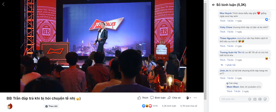 Budweiser cùng BB Trần tung show hài độc thoại, khuấy động không khí mùa Tết - 2 Budweiser cùng BB Trần tung show hài độc thoại, khuấy động không khí mùa Tết - 2