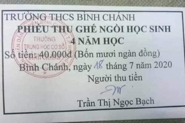TPHCM: Trường trả lại “tiền ghế ngồi học sinh” do “nhầm dấu mộc”?