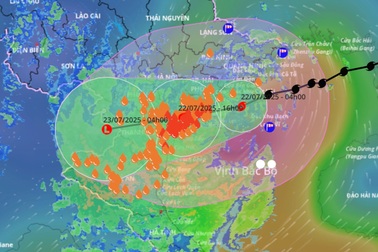 Bão Wipha mạnh cấp 9 giật cấp 11, tiến sát bờ biển Hưng Yên - Ninh Bình