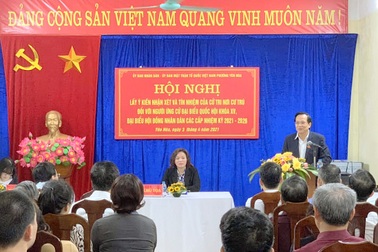 Bộ trưởng Đào Ngọc Dung tiếp xúc cử tri nơi cư trú