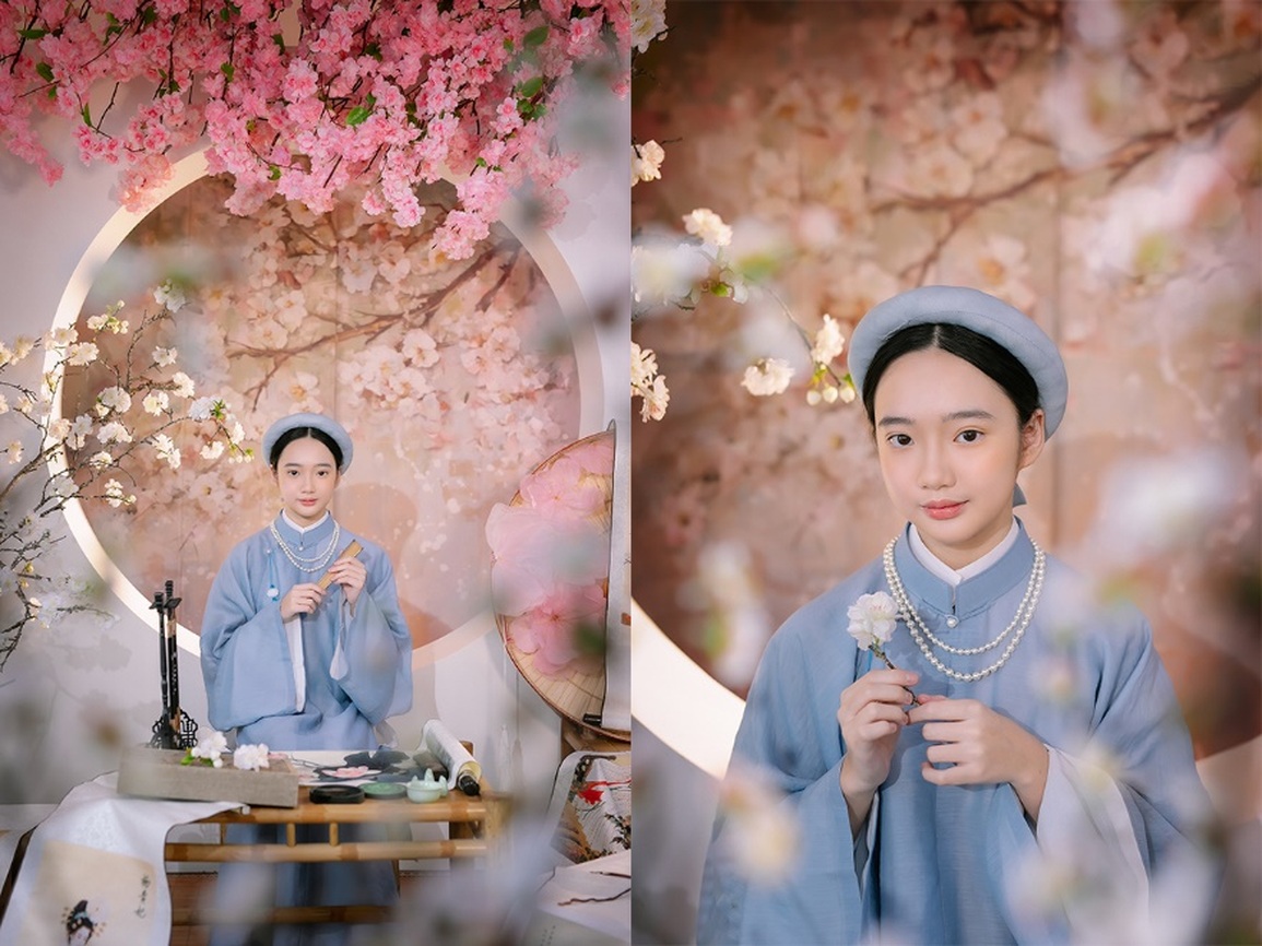 Tan chảy với thần thái của người mẫu nhí trong trang phục áo tấc - 4 Tan chảy với thần thái của người mẫu nhí trong trang phục áo tấc - 4