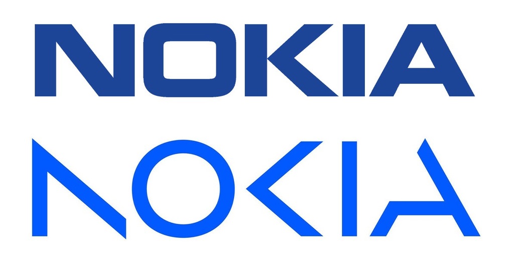 Logo màu xanh quen thuộc của Nokia (trên) sẽ được thay thế bằng logo mới với thiết kế cách điệu (Ảnh: Nokia).