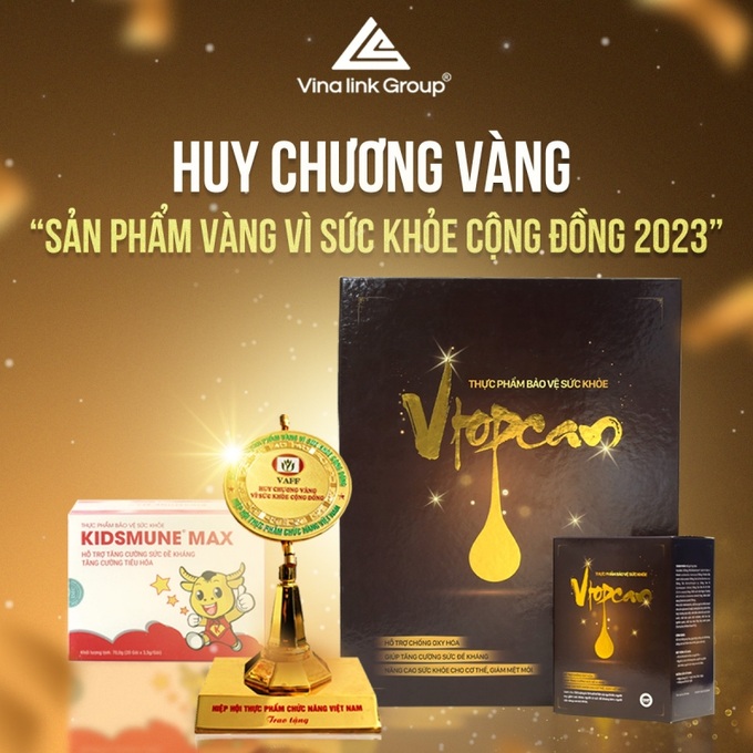 Vinalink Group tự hào có 02 sản phẩm đạt Huy chương Vàng vì sức khỏe cộng đồng năm 2023