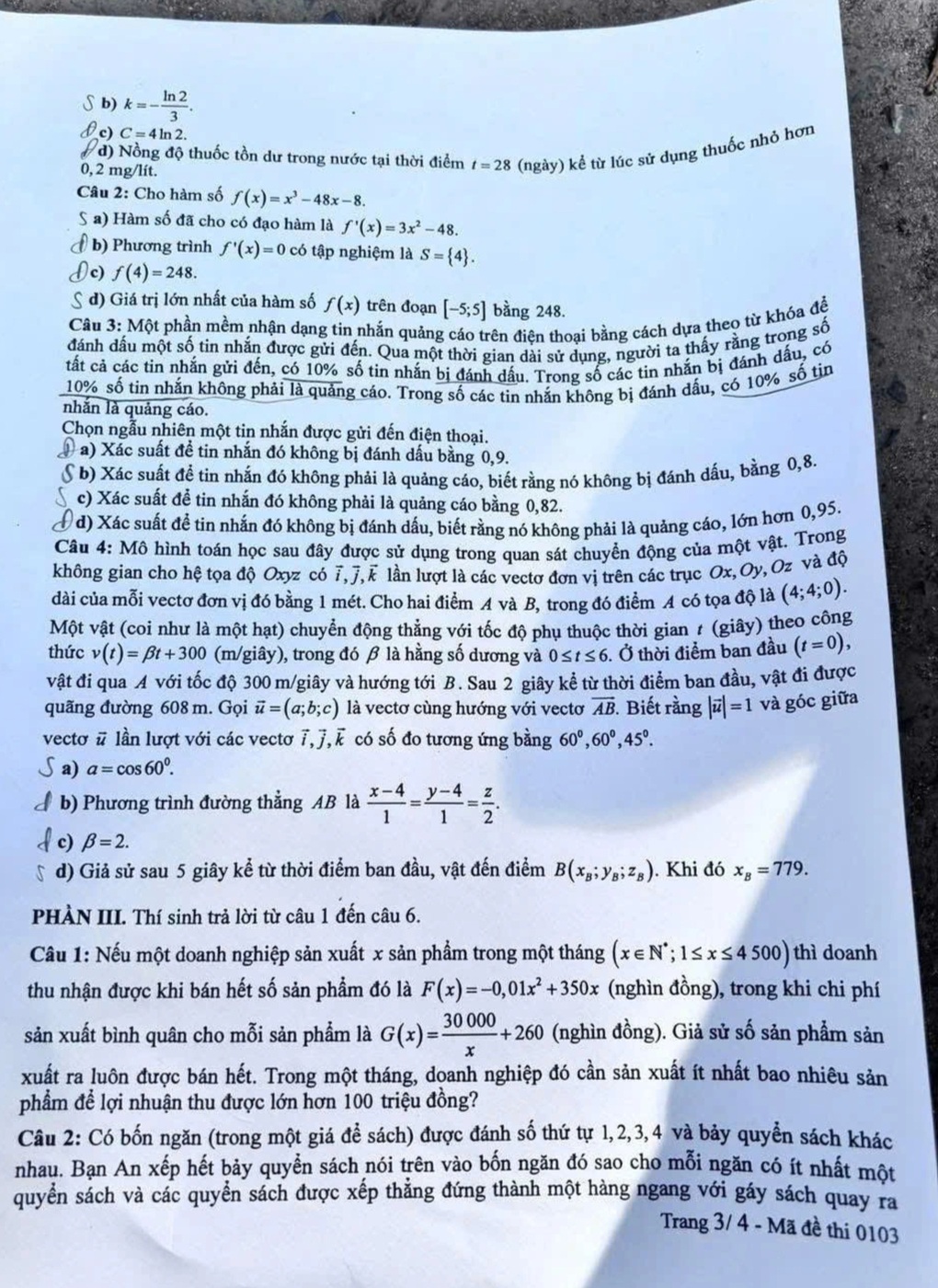 Đề toán thi tốt nghiệp THPT năm 2025 ra hướng mới - 7 Đề toán thi tốt nghiệp THPT năm 2025 ra hướng mới - 7