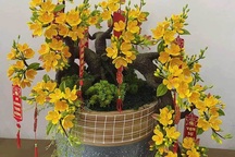 Độc và lạ: Hoa chưng Tết làm từ những chất liệu không ngờ tới