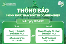 Bảo hiểm AAA đổi tên, muốn vào top 10 doanh nghiệp phi nhân thọ doanh thu cao nhất