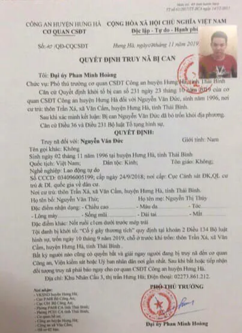 Hà Nội: Đối tượng trốn truy nã vẫn đi đòi nợ thuê - 2 Hà Nội: Đối tượng trốn truy nã vẫn đi đòi nợ thuê - 2