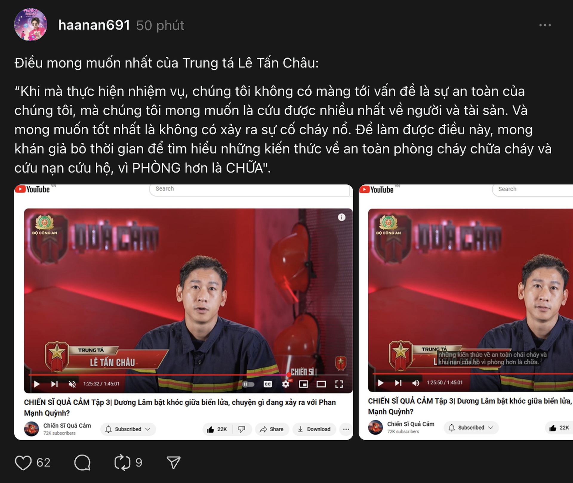 Trung tá Lê Tấn Châu: Anh lính cứu hỏa gây sốt mạng và sứ mệnh cứu người - 2 Trung tá Lê Tấn Châu: Anh lính cứu hỏa gây sốt mạng và sứ mệnh cứu người - 2