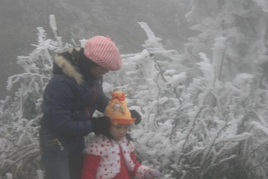 Hình ảnh Sa Pa "đông cứng" trong băng tuyết