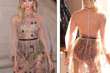 Karlie Kloss khoe thân với váy xuyên thấu