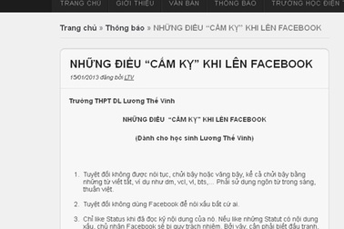 Phó GĐ Sở GD-ĐT Hà Nội: Không thể cấm HS dùng Facebook 
