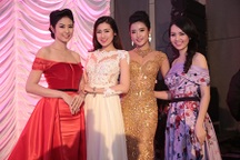 Hoa hậu Ngọc Hân bất ngờ hội ngộ các á hậu trong “Dạ tiệc hoa Anh Đào”