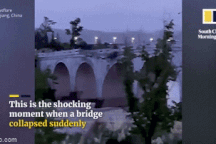 Thót tim cây cầu ở Trung Quốc sập sau khi người vừa đi qua