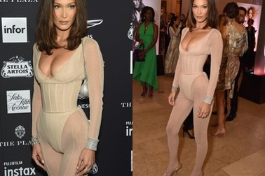 Choáng với trang phục hở bạo của Bella Hadid