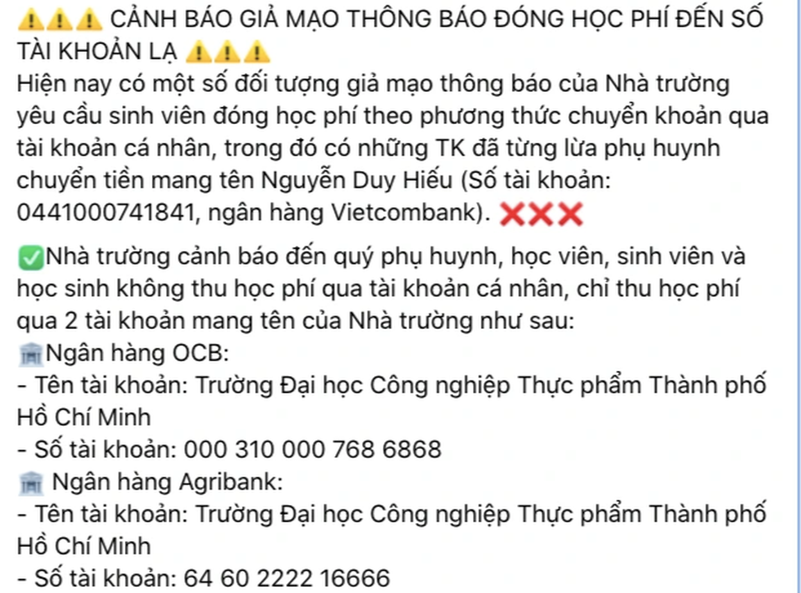Cảnh báo: Phát hiện sinh viên lừa phụ huynh đóng học phí cho kẻ giả mạo - 1 Cảnh báo: Phát hiện sinh viên lừa phụ huynh đóng học phí cho kẻ giả mạo - 1