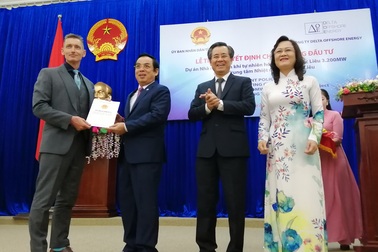 Bạc Liêu trao đầu tư dự án vốn nước ngoài “khủng” nhất ĐBSCL