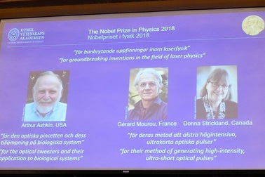 Vật lý laser lên ngôi Nobel Vật lý 2018