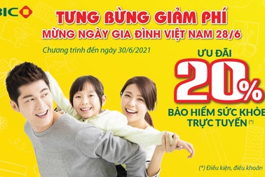 BIC giảm 20% phí bảo hiểm sức khỏe
