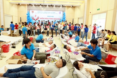 Đoàn thanh niên PV GAS cụm BR-VT hưởng ứng phong trào Hiến máu Nhân đạo