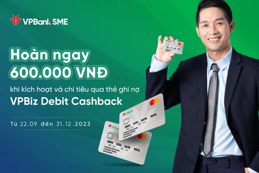 Ưu đãi hoàn tiền từ thẻ ghi nợ dành cho SME của VPBank
